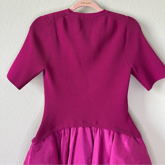 SIMKHAI Kenny Ribbed Bubble Mini Pink Dress SZ M - Picture 11 of 11